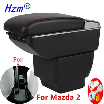 За Mazda 2 Mazda2 Demio Подлакътник Вътрешна, Централна Конзола Кутия За Съхранение Подлакътник Украса За Кола, Аксесоари, Резервни Части