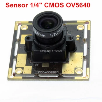 Обектив, без изкривяване 5 мегапиксела резолюция 2592 * 1944 CMOS OV5640 цифров такса USB модул камера бороскоп микроскоп ендоскоп