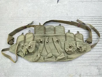 Слушалки. . Истински оригинален склад излишък на виетнамската война китайската армия Тип 56AK Нагрудная инсталация чанта за боеприпаси