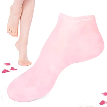 Къса силиконови чорапи, Меки Гел Чорапи, Мини, Подмладяващи Краката, Овлажняващи Чорапи