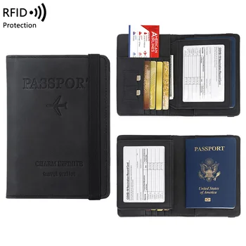 RFID Многофункционален Пътнически Портфейл, Чанта За Съхранение на Документи, Защитен Калъф За Паспорт, Органайзер За Пътуване, Аксесоари За Пътуване