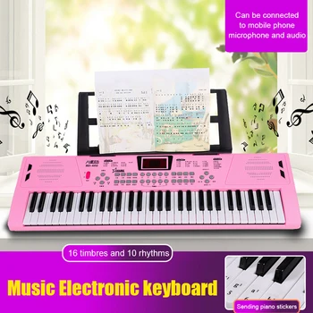Музикална клавиатура за пиано с 61 клавиша с вградени два високоговорителя, детско пиано, електронна клавиатура, Синтезатор, инструмент, образователна играчка