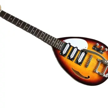 Изработени по поръчка от фабриката на 6-струнен електрическа китара във формата на капка вода, кленов калъф с тигровым модел, градиентный цвят, полу-кухи корпуса, безплатно
