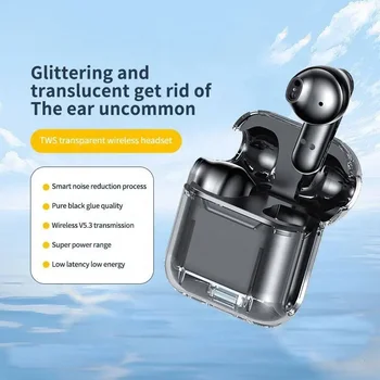 Нова Прозрачна камера Tm10 Висококачествени Безжични стерео слушалки под формата на ушите Спортни слушалки C-тип Tm20
