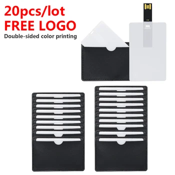 20 бр/лот лого на клиента бяла карта модел usb флаш устройство отпечатване на ЛОГО Кредитна карта карта 4 GB 8 GB 16 GB 32 GB диск U Memory Stick