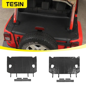 Подложка за Изолация на Багажника TESIN от Кожа/Плат Оксфорд за Jeep Wrangler JK 2007-2017, 4-врати и Задната Врата на Автомобила, Аксесоари За Домашни Любимци